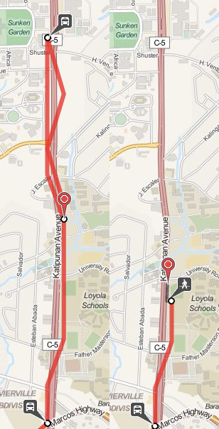 OpenTripPlanner loopy route